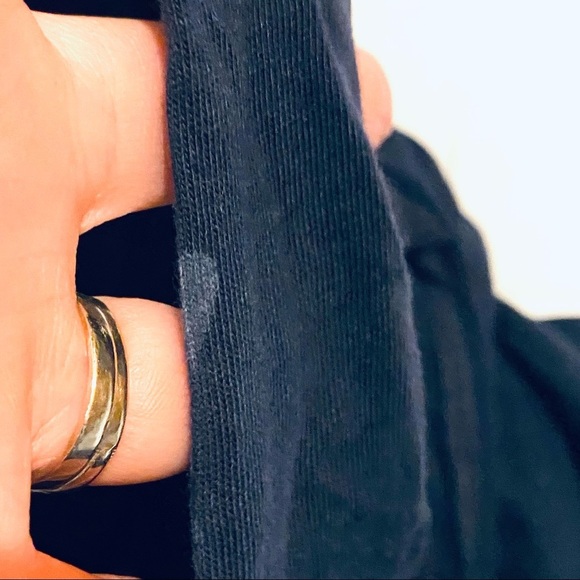 Velvet by Graham & Spencer Bubble Hem Navy Blue V-Neck Cotton Dress Women's S - Picture 10 of 10